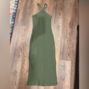 Old Navy Halter Neckline Olive Dress, Tall